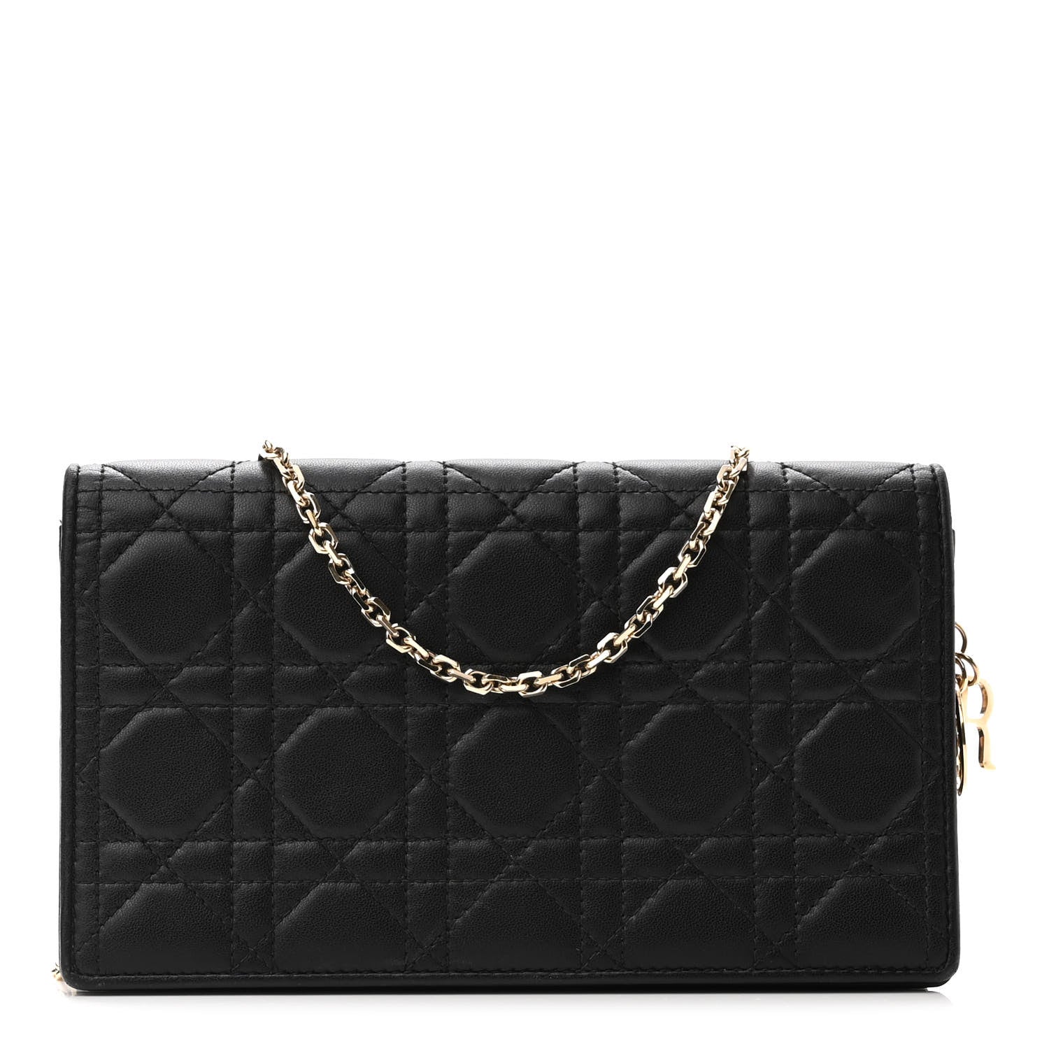 Christian Dior Lambskin Cannage Lady Dior Pouch Black 1 of 11