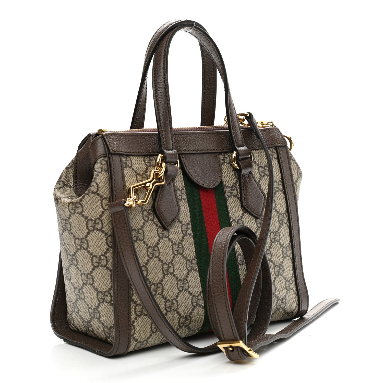 Gucci GG Supreme Monogram Small Ophidia Tote Bag Brown 3 of 17