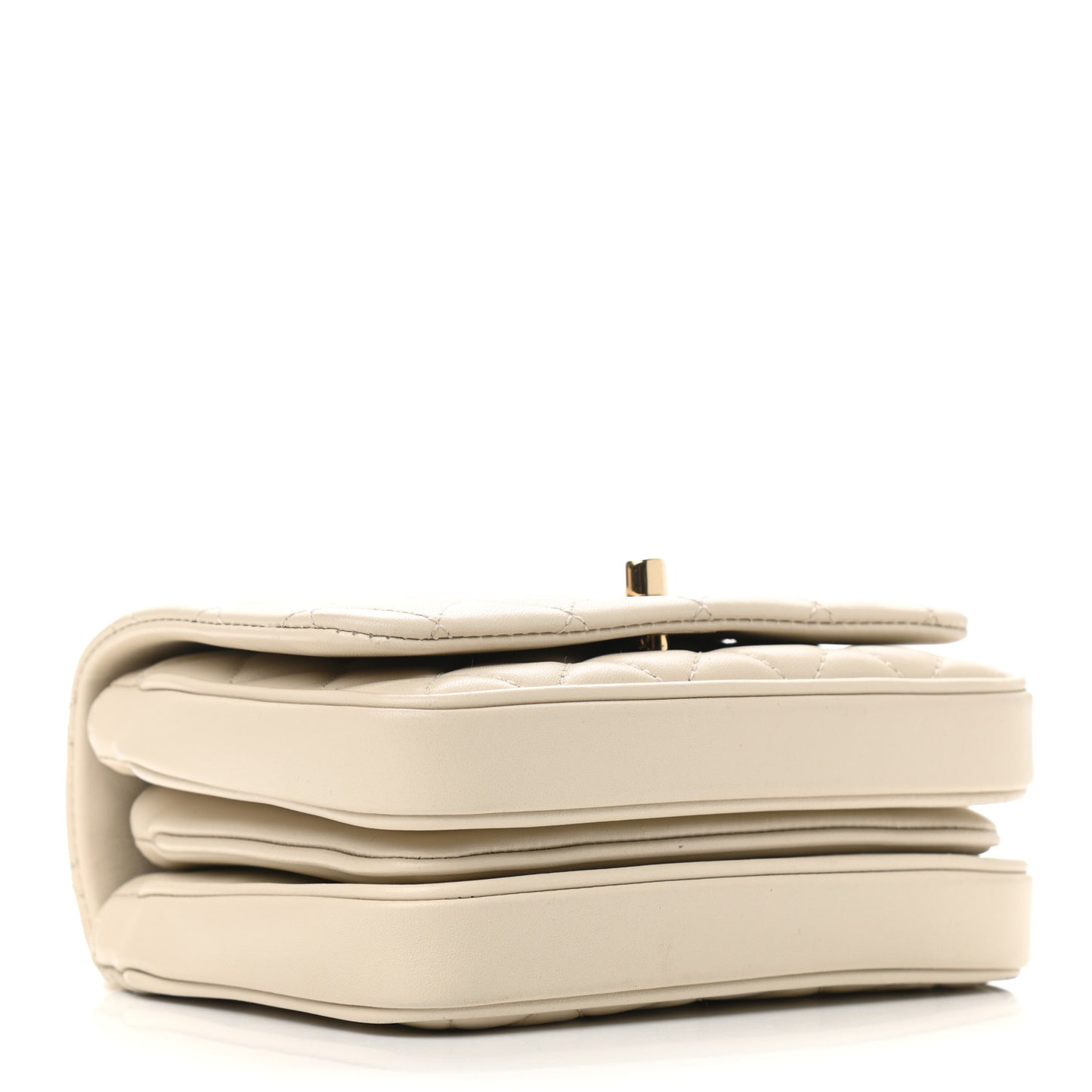 Lambskin Quilted Mini Citizen Chic Flap Ivory