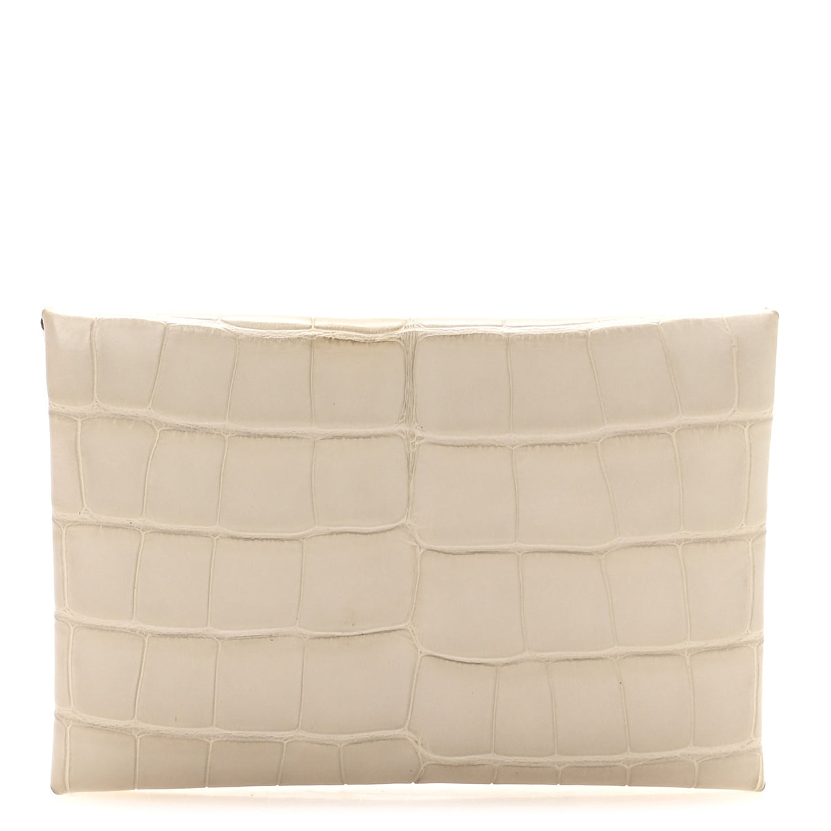 Hermes Matte Alligator Calvi Card Case Beton 1 of 8