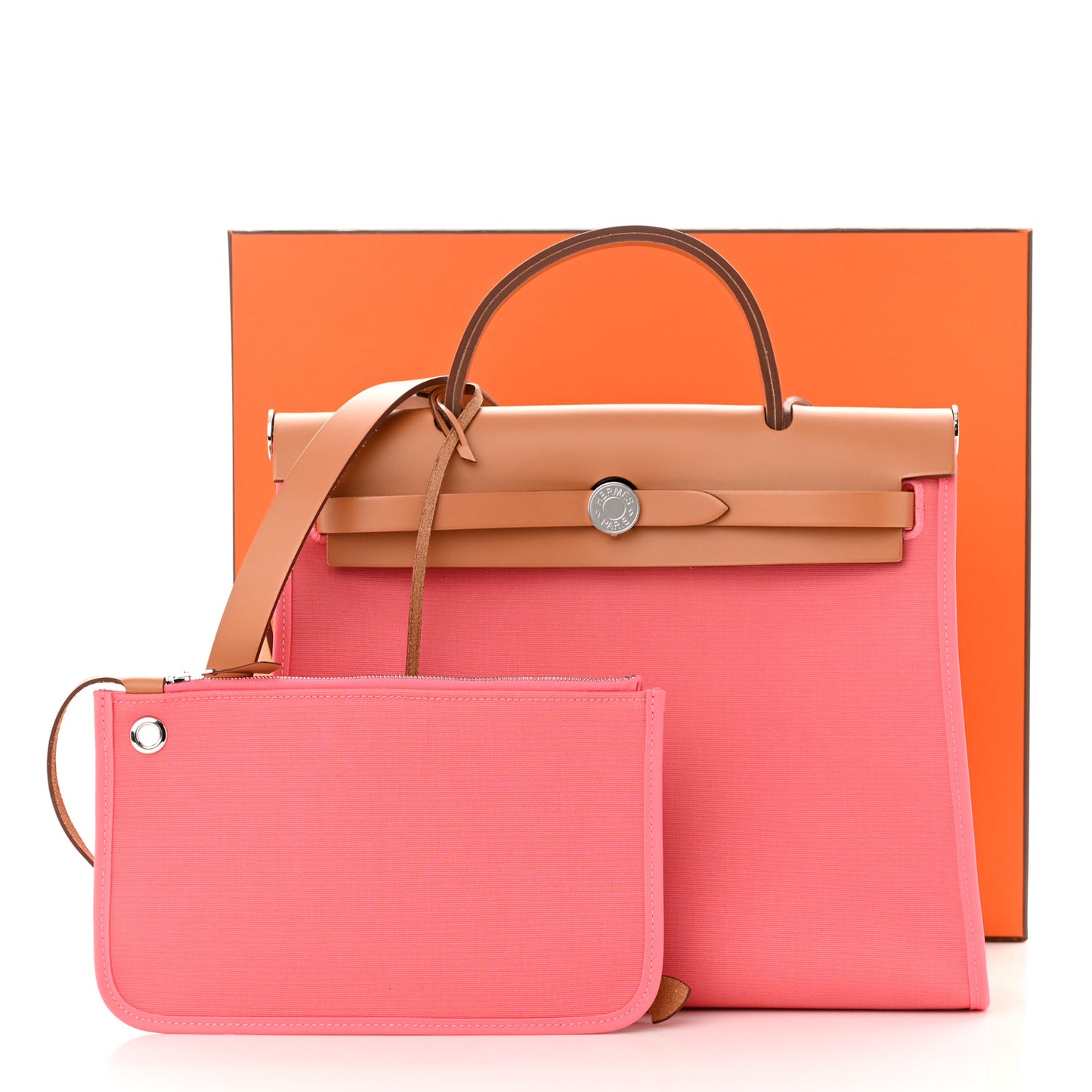 Vache Hunter Toile Herbag Zip 31 PM Rose Azalee Natural