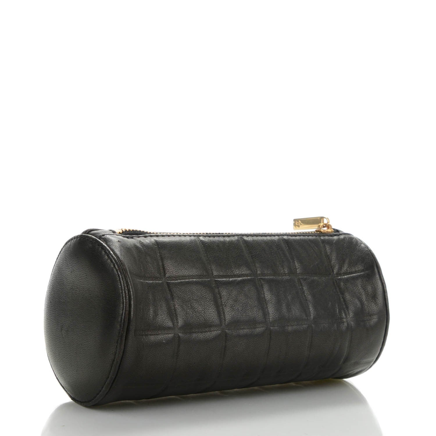 Chanel Lambskin Chocolate Bar Cosmetic Pouch Black 3 of 7