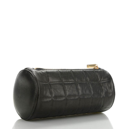Chanel Lambskin Chocolate Bar Cosmetic Pouch Black 3 of 7