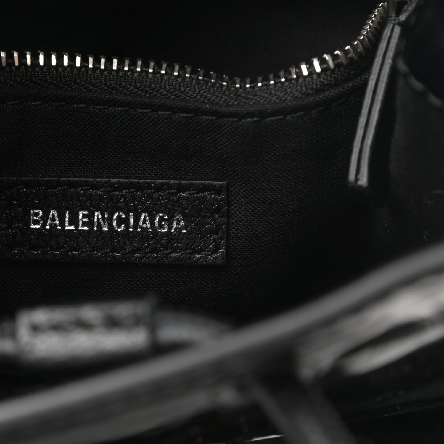 Balenciaga Patent Calfskin Logo Shopping Tote XXS Black 6 of 8