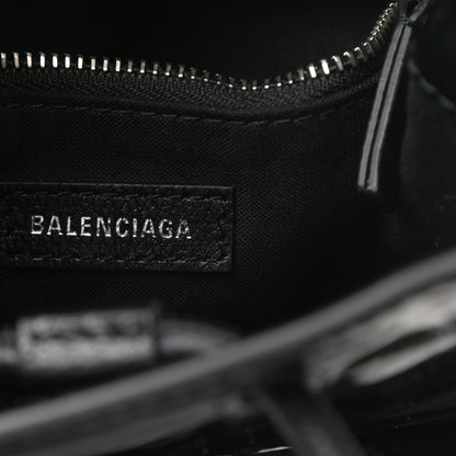 Balenciaga Patent Calfskin Logo Shopping Tote XXS Black 6 of 8