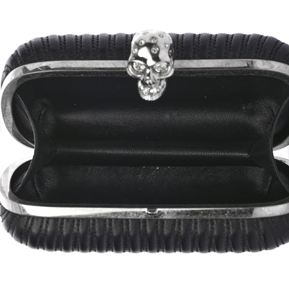Alexander McQueen Calfskin Skull Box Clutch Black 5 of 9