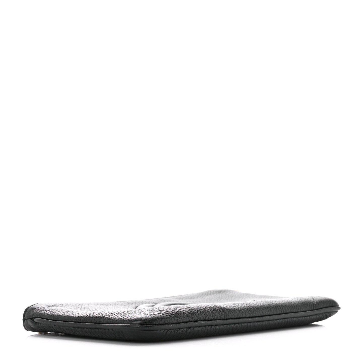 Pebbled Calfskin Soho Wristlet Black