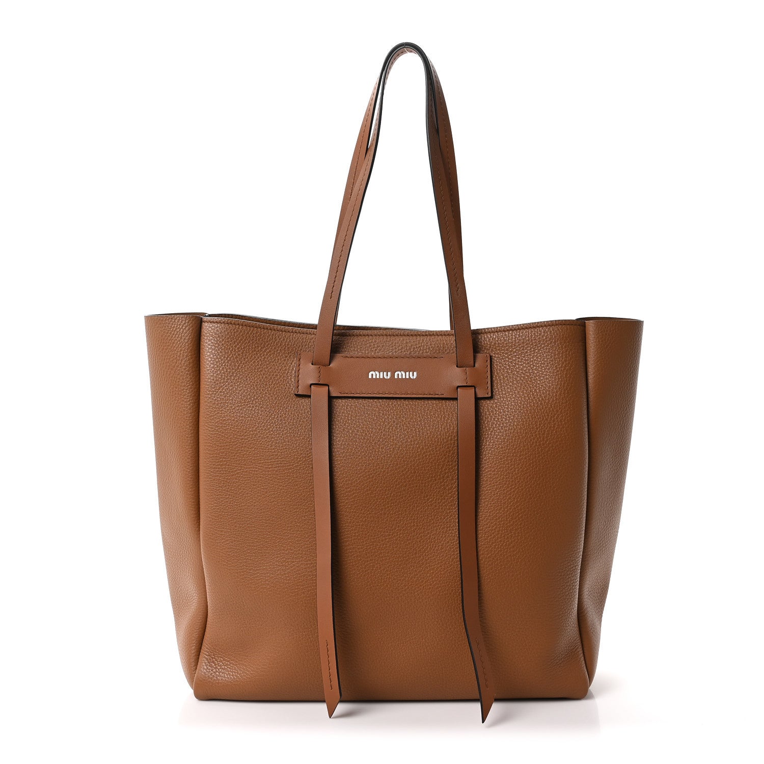 Miu Miu Vitello Daino Shopping Tote Cuoio 1 of 10