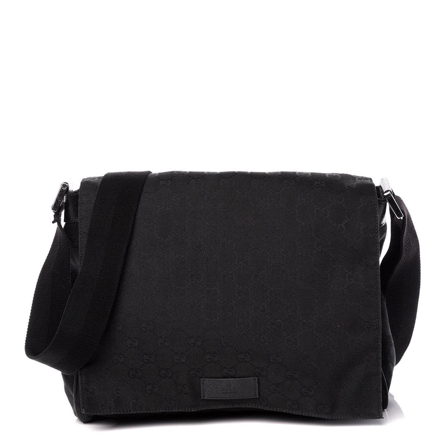 Monogram Small Flap Messenger Bag Black