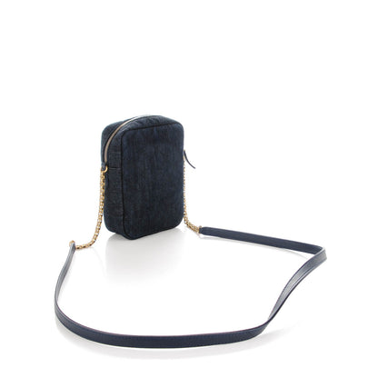 Chanel Washed Denim Quilted Reissue Camera Case Dark Blue 3 of 7