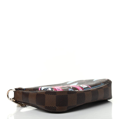 Louis Vuitton Damier Ebene 2020 Christmas Animation Big Wheel Mini Pochette Accessories Rose Ballerine 3 of 8