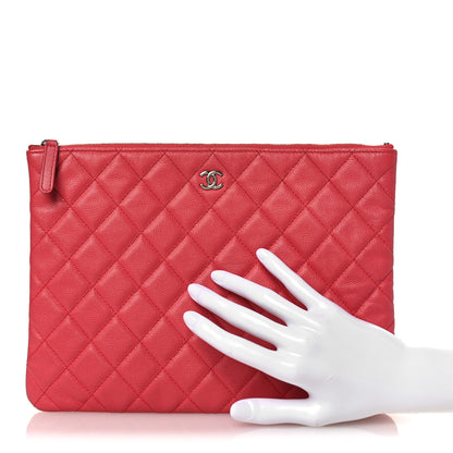Chanel Caviar Quilted Medium Cosmetic Case Pink 2 of 13