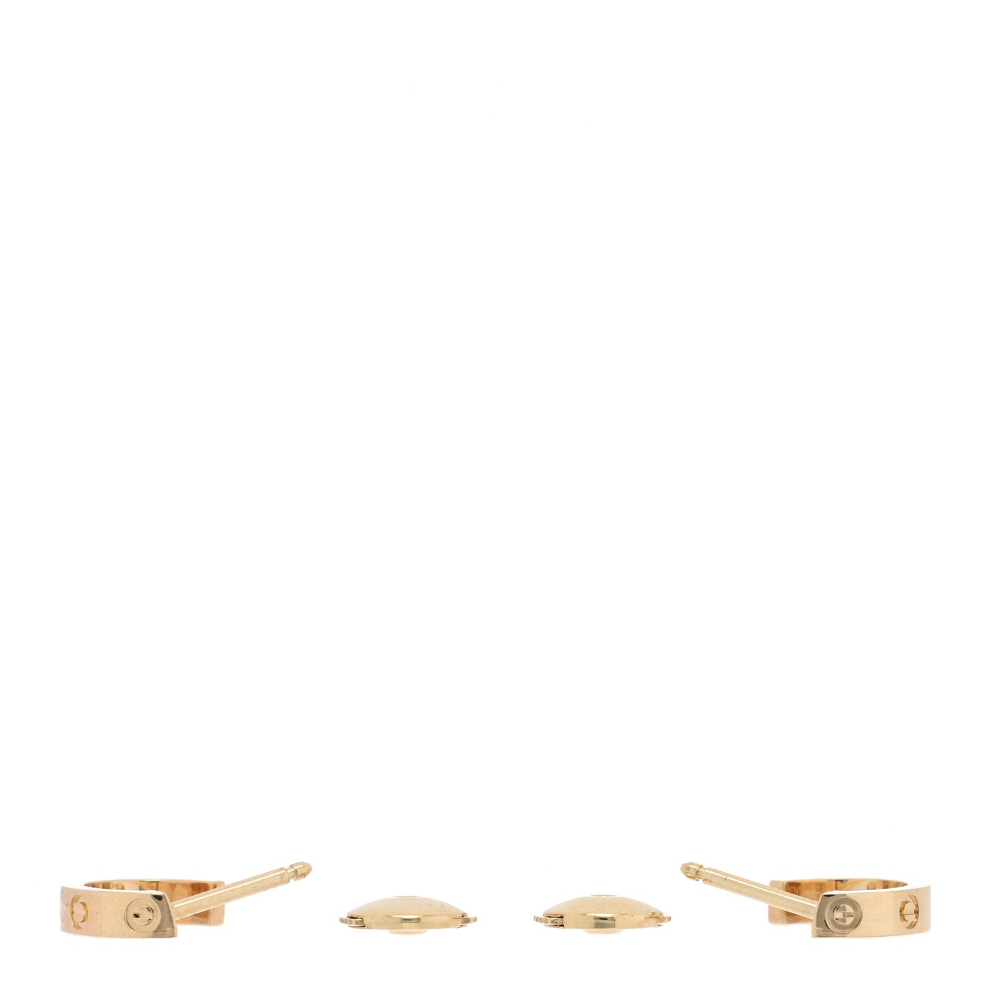 18K Yellow Gold Small LOVE Hoop Earrings