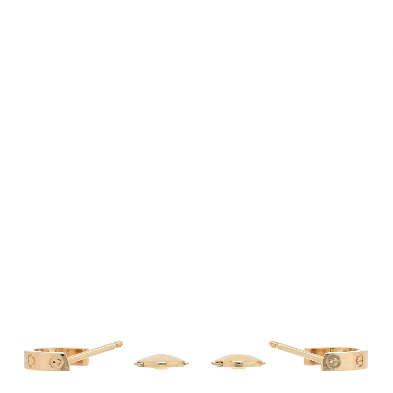 Cartier 18K Yellow Gold Small LOVE Hoop Earrings 3 of 5