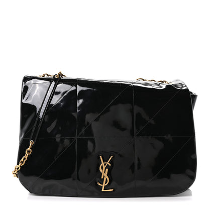 Saint Laurent Patent Matelasse Monogram Large Jamie 4.3 Black 1 of 10