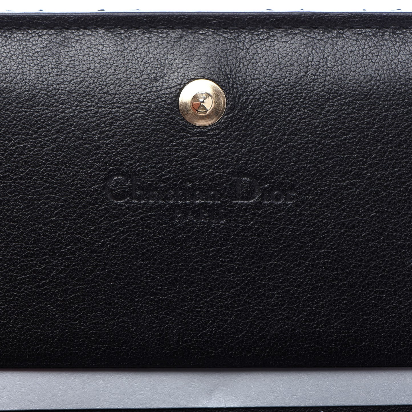Patent Cannage Lady Dior Card Holder Black