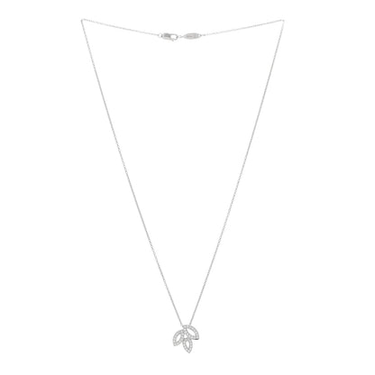 Harry Winston Platinum Diamond Small Lily Cluster Pendant Necklace 2 of 4