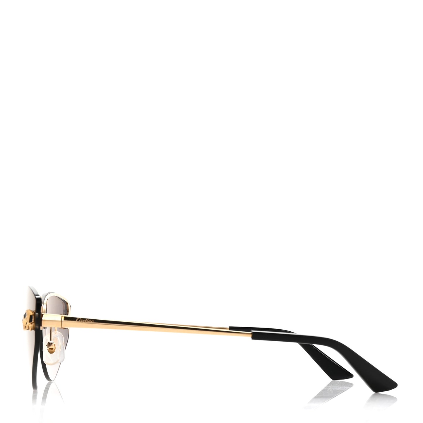 Panthere De Cartier Cat Eye Sunglasses CT0431S Gold Black