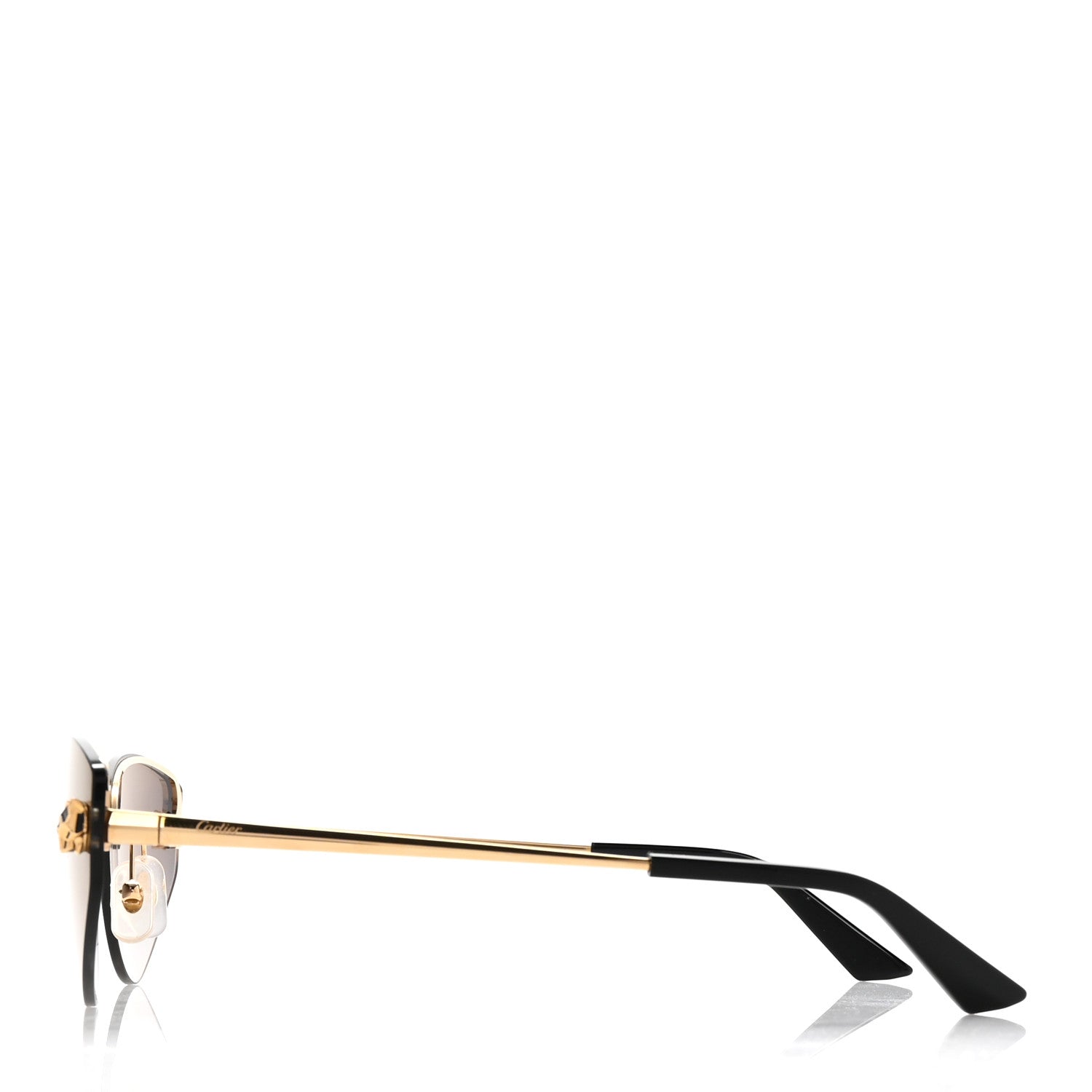 Cartier Panthere De Cartier Cat Eye Sunglasses CT0431S Gold Black 3 of 8