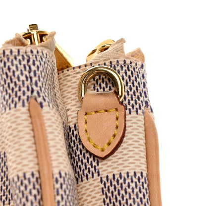 Louis Vuitton Damier Azur Double Zip Pochette 12 of 17