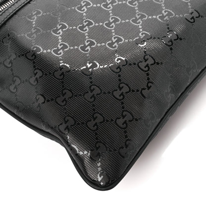 Gucci Nylon Monogram Medium Flat Messenger Bag Black 12 of 13
