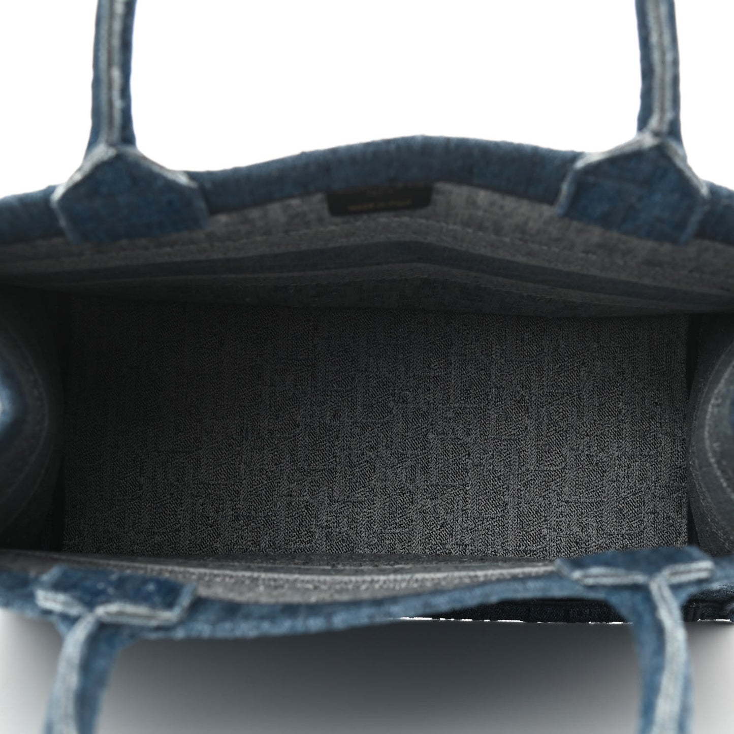 Oblique Denim Medium Book Tote Blue