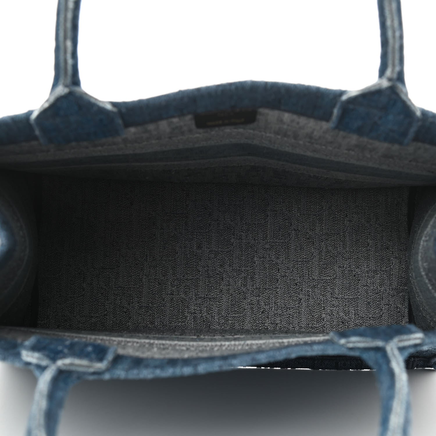 Christian Dior Oblique Denim Medium Book Tote Blue 5 of 14