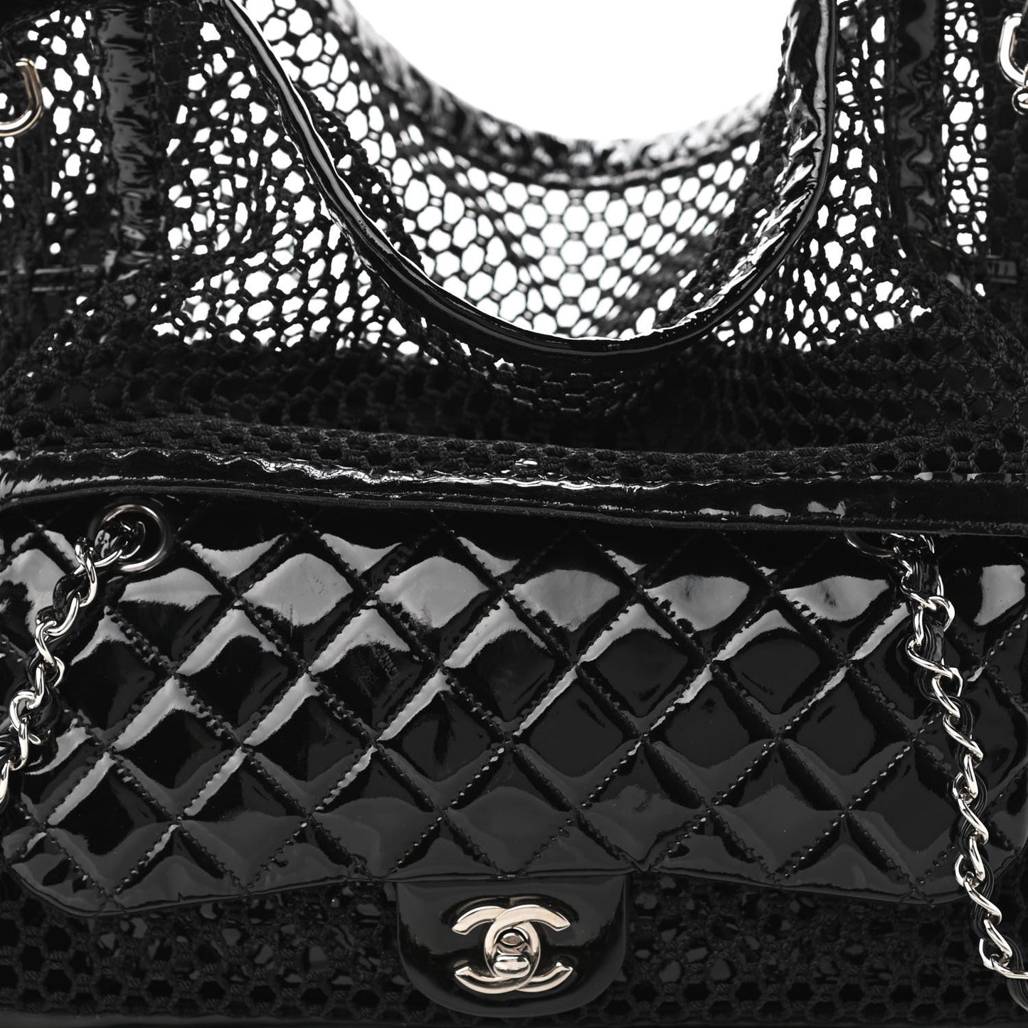 Patent Net Large La Madrague Tote Black