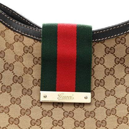 Gucci Monogram Large New Ladies Web Hobo Dark Brown 8 of 11