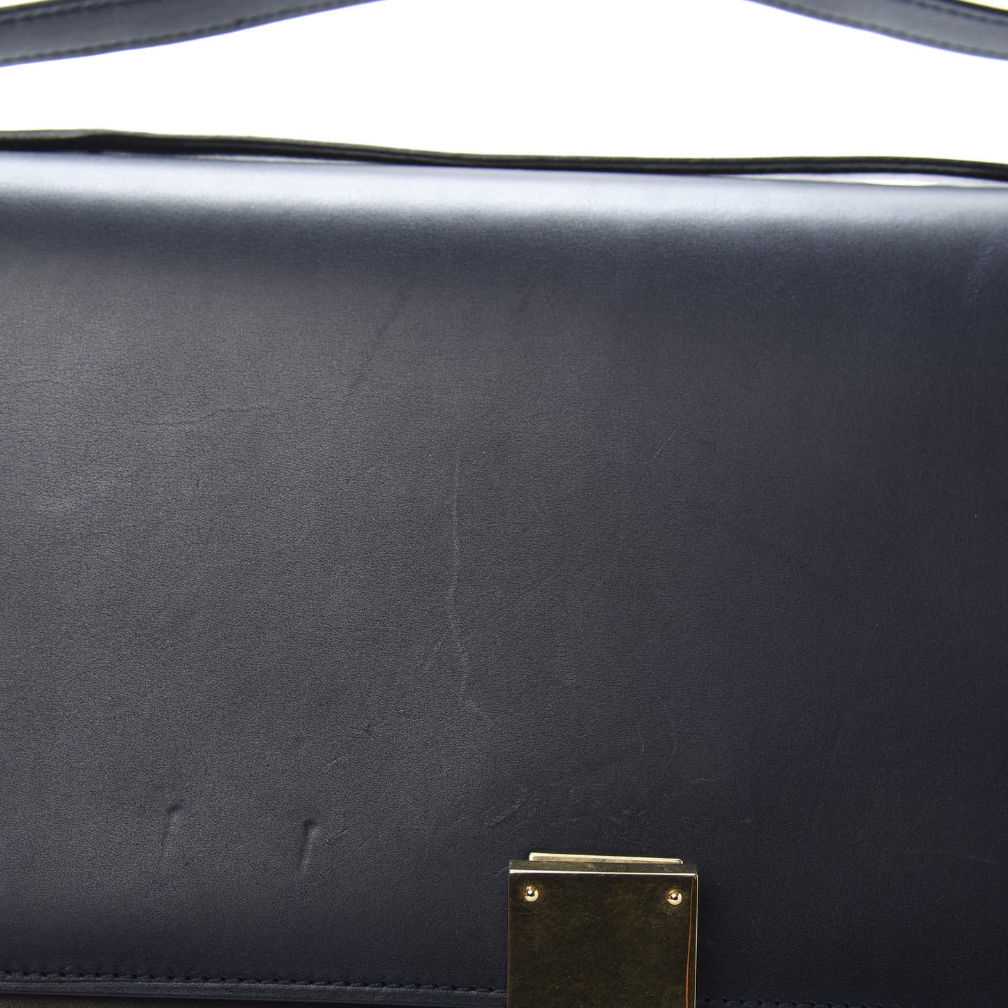 Calfskin Bicolor Medium Case Flap Navy Burgundy