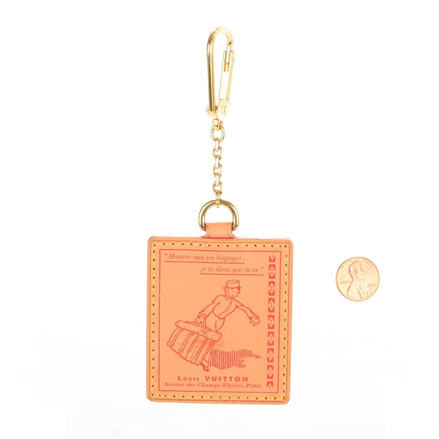 Vachetta Groom Key Ring Bag Charm