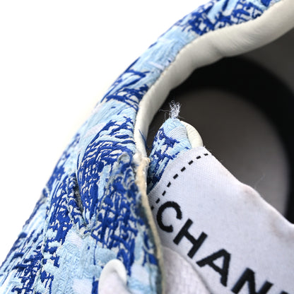 Chanel Tweed CC Sneakers 36.5 Blue White 13 of 16