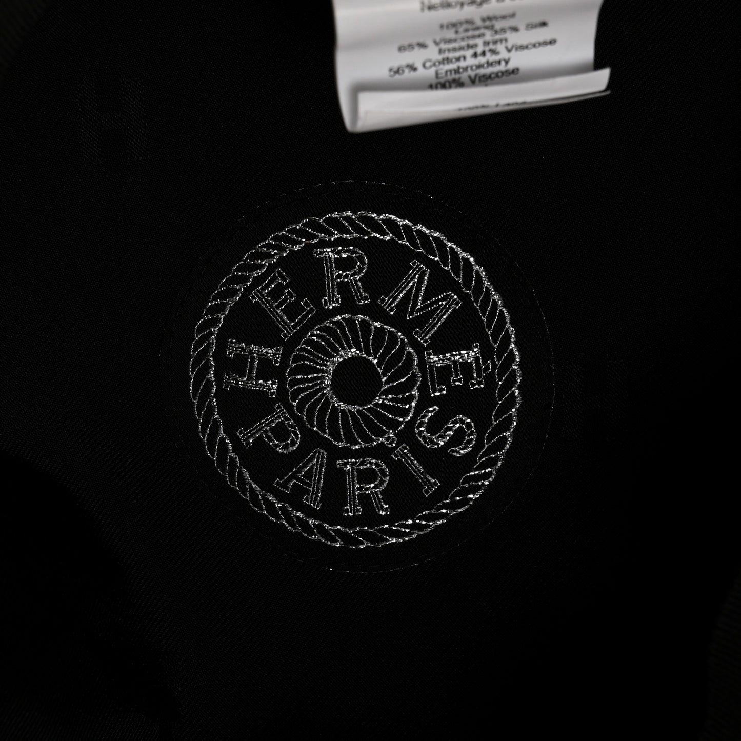 Wool Flannel Embroidered Womens Cabourg En Finesse Cap 57 Black