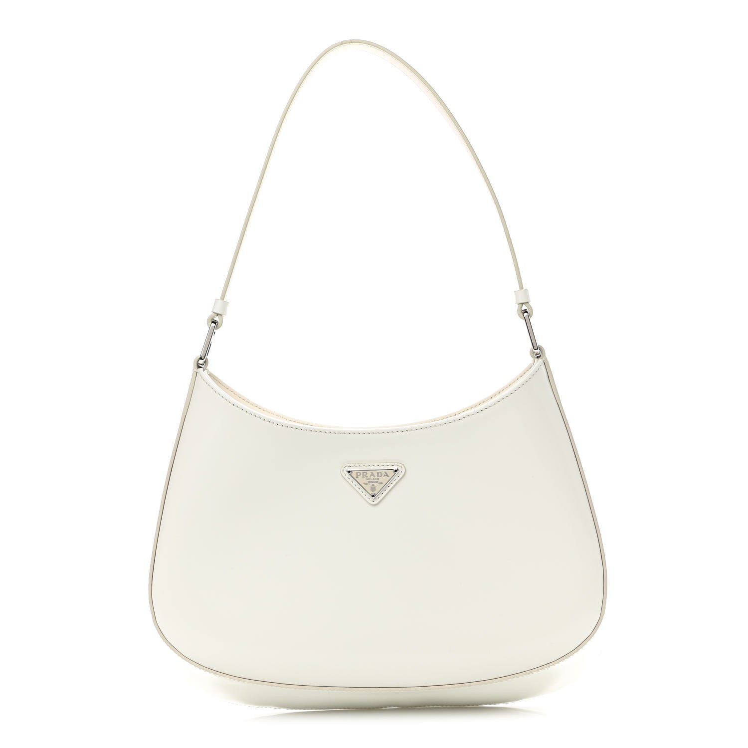 Prada Spazzolato Cleo Shoulder Bag White 1 of 10