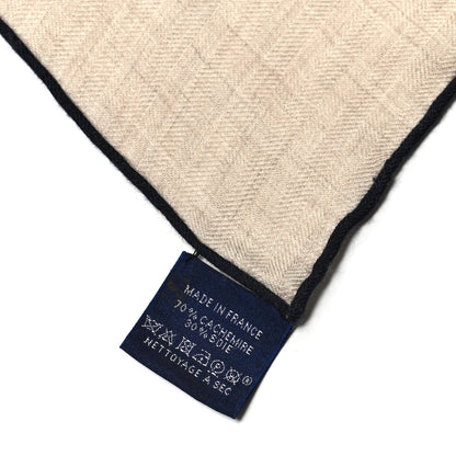 Hermes Cashmere Silk Jungle Love Tattoo Shawl 140 Natural Bleu Black 6 of 6