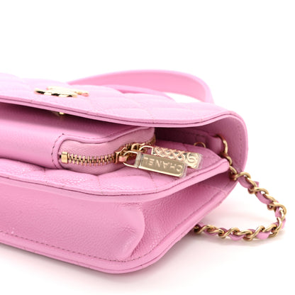 Chanel Caviar Quilted Business Affinity Clutch With Chain Flap Lilac 11 of 11