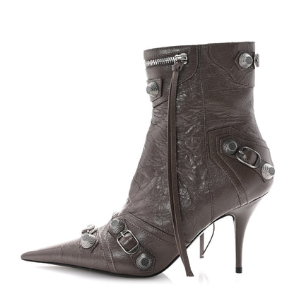 Balenciaga Agneau Arena Cagole 90mm Ankle Boots 39 Cold Brown 1 of 9
