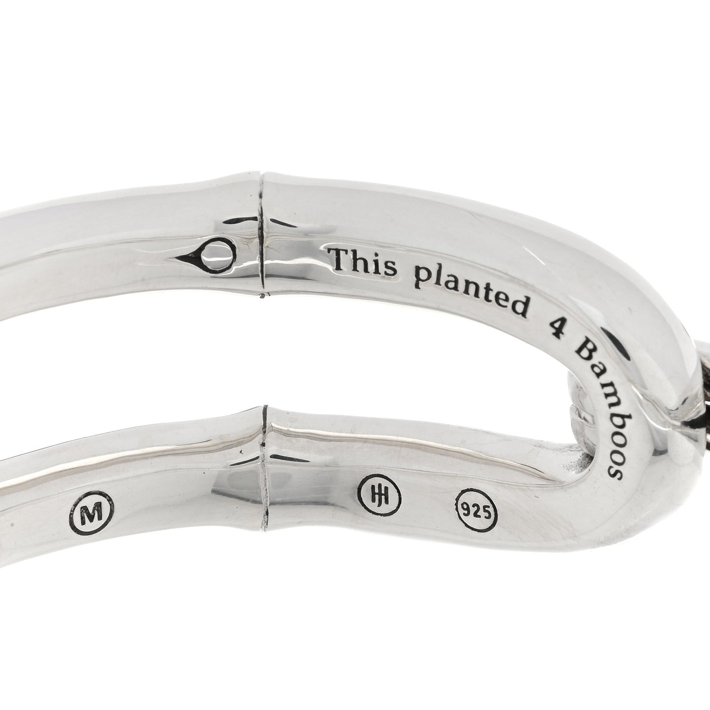 Sterling Silver Bamboo Hook Bracelet