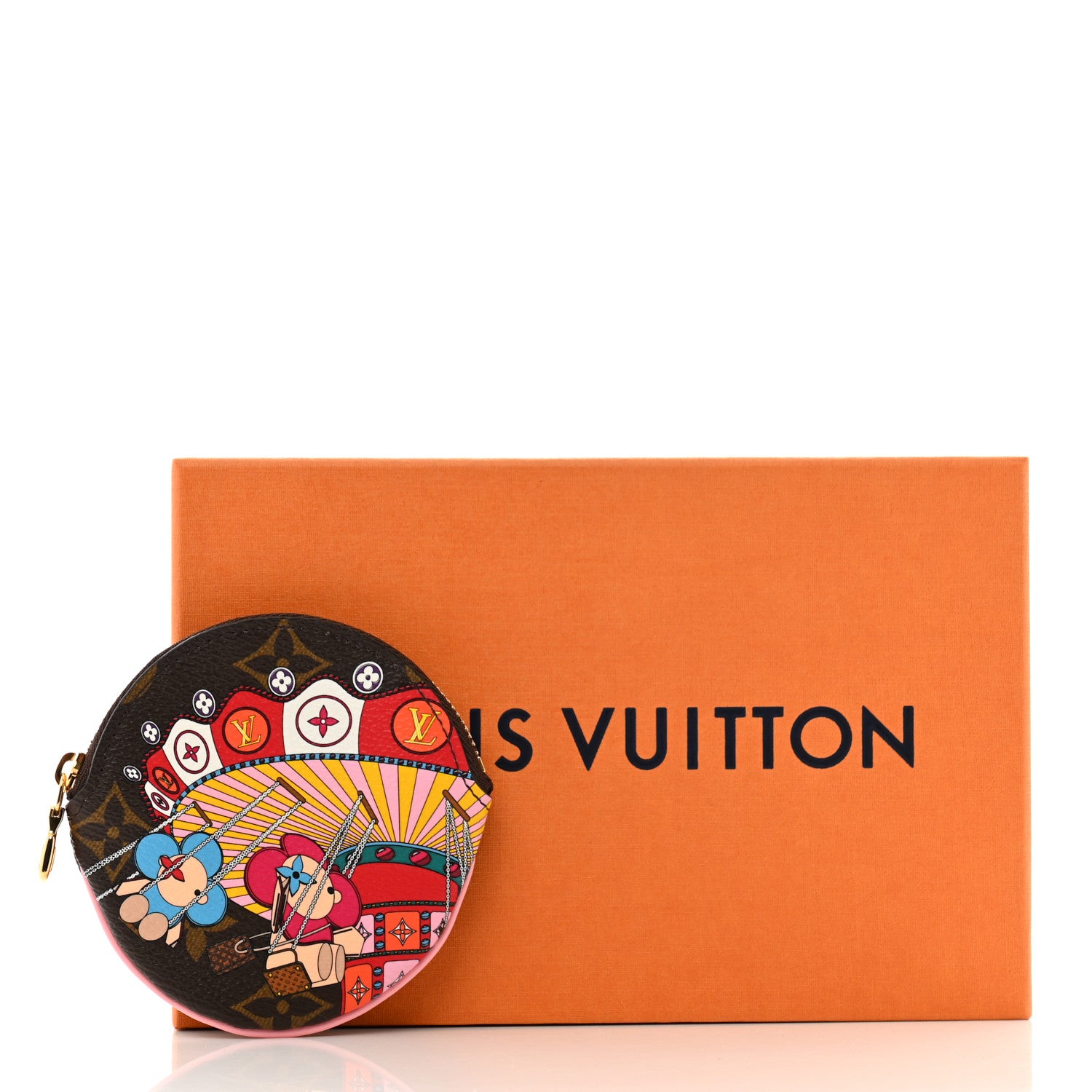Louis Vuitton Monogram 2020 Christmas Animation Swing Ride Round Coin Purse Pink Poppy 8 of 8