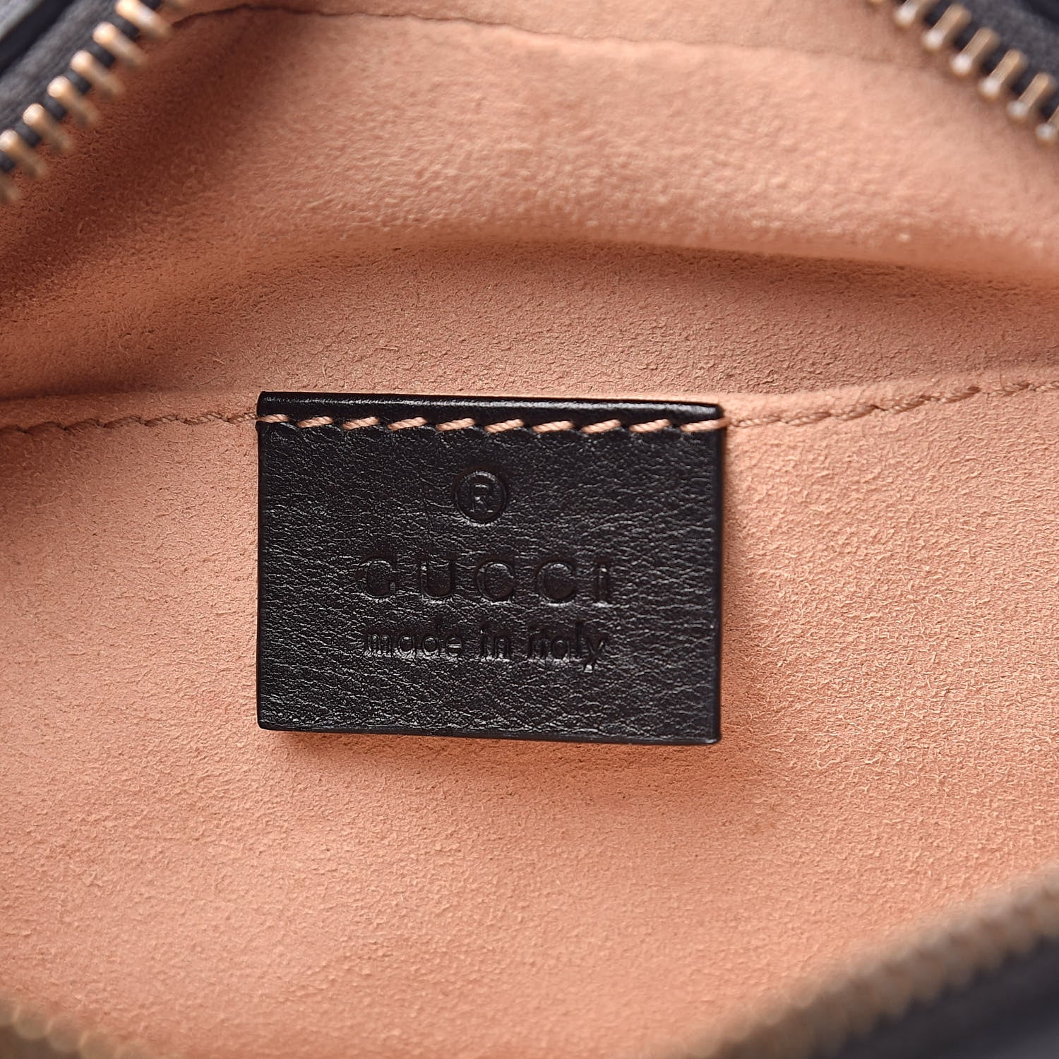 Gucci Calfskin Matelasse Mini GG Marmont Chain Shoulder Bag Black 7 of 13