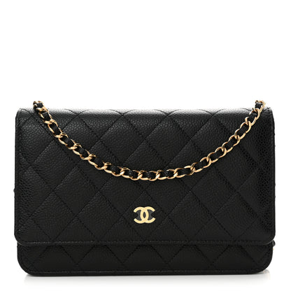 Chanel Caviar Quilted Wallet on Chain WOC Black 1 of 12