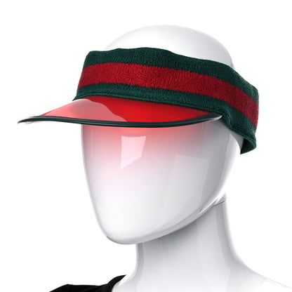 Gucci Vinyl Web Visor L Green Red 1 of 8