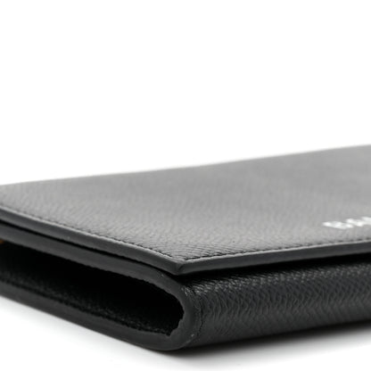 Balenciaga Signature Grained Calfskin Logo Ville Wallet on Chain Black 10 of 11