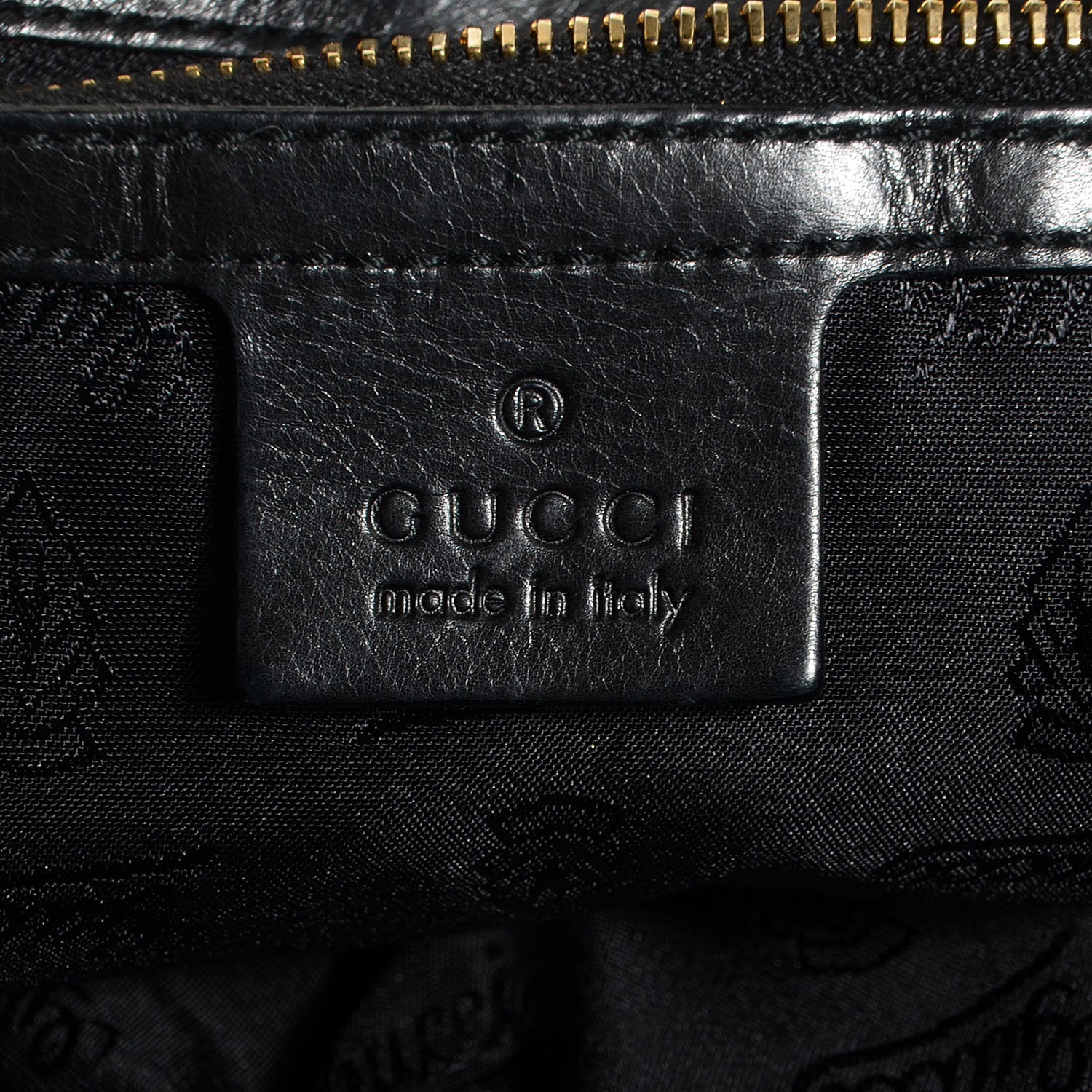 Gucci Leather Large Hysteria Top Handle Bag Black Yellow 6 of 9