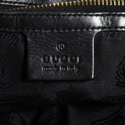Gucci Leather Large Hysteria Top Handle Bag Black Yellow 6 of 9