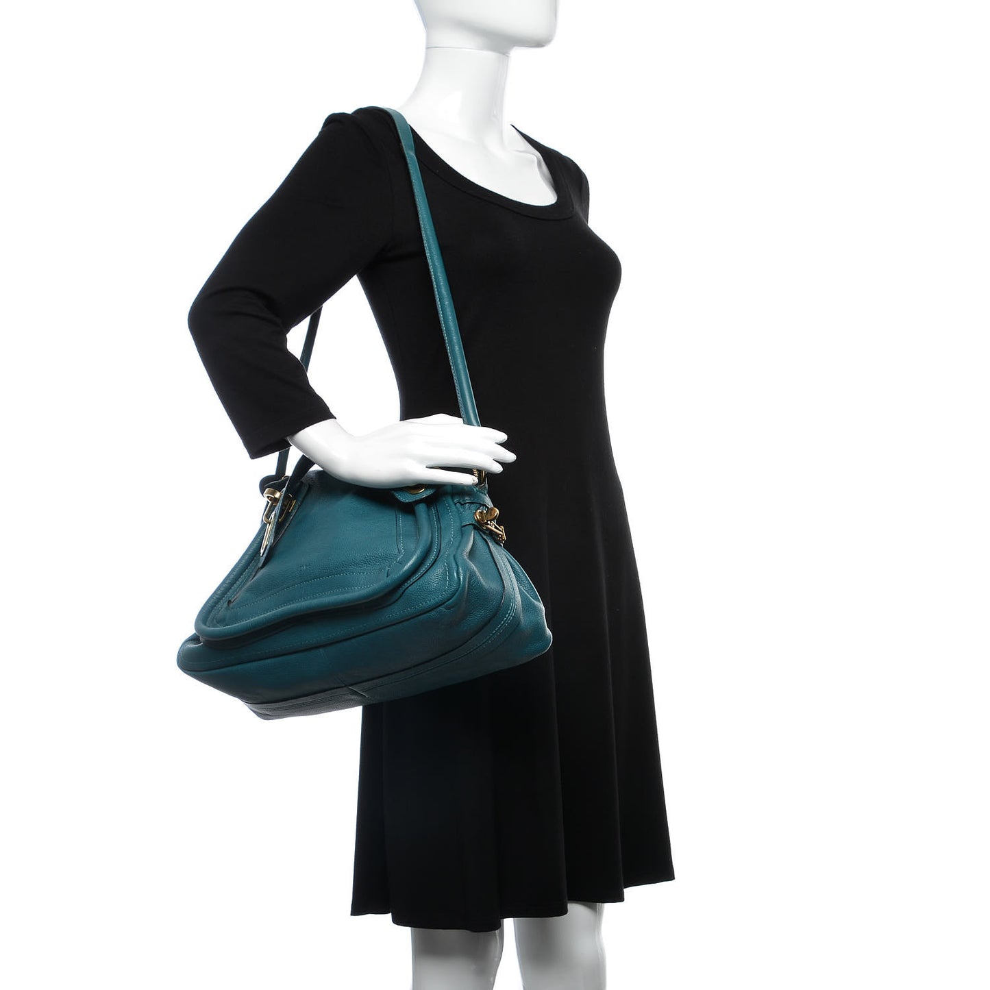 Calfskin Medium Paraty Peacock Blue
