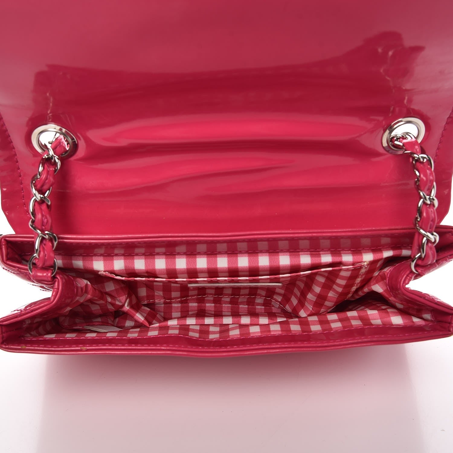 Chanel Vinyl Small Lipstick Flap Fuchsia 5 of 9