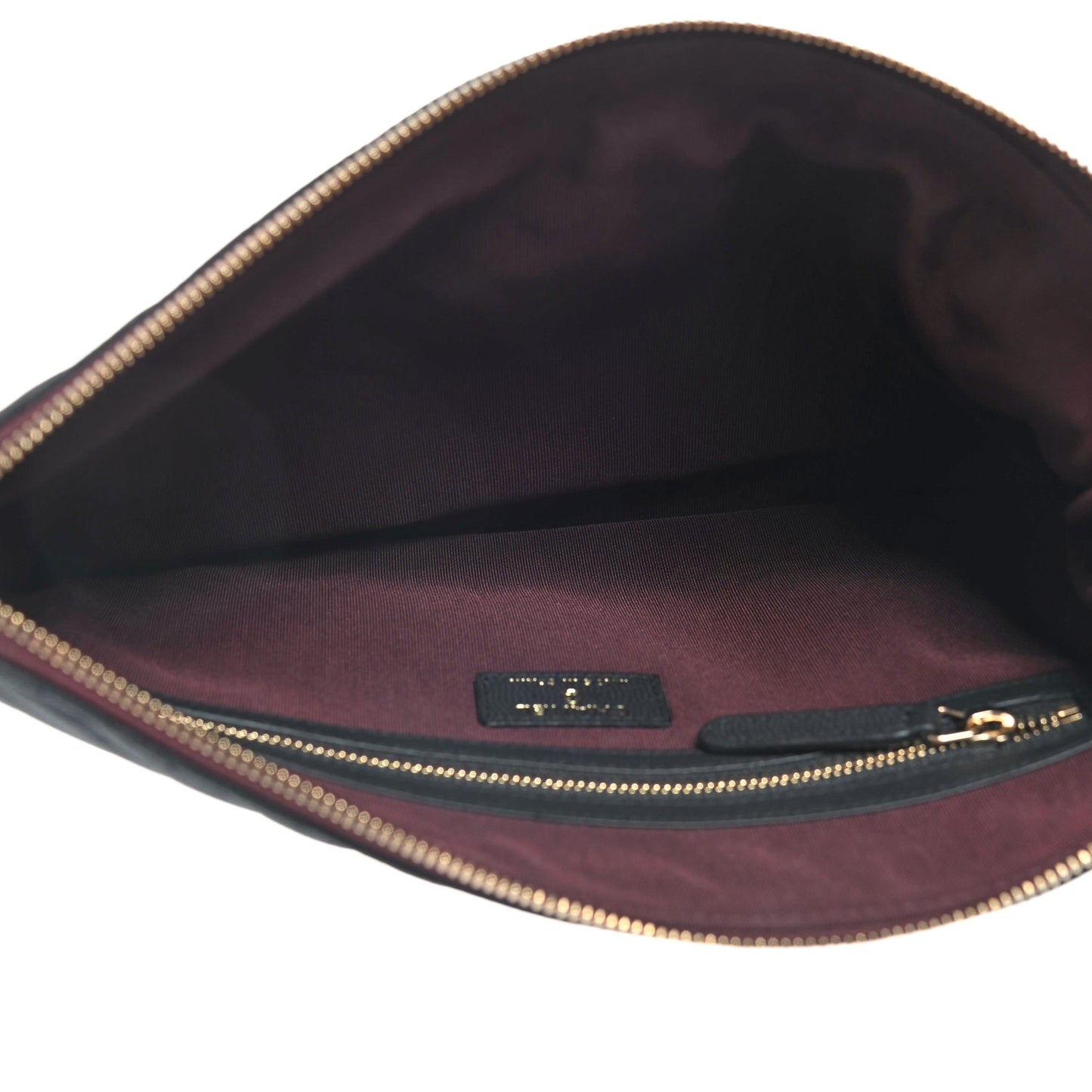 Caviar Chevron Quilted Medium Cosmetic Case Black