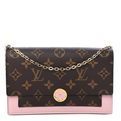 Louis Vuitton Monogram Flore Chain Wallet Rose Ballerine 1 of 7