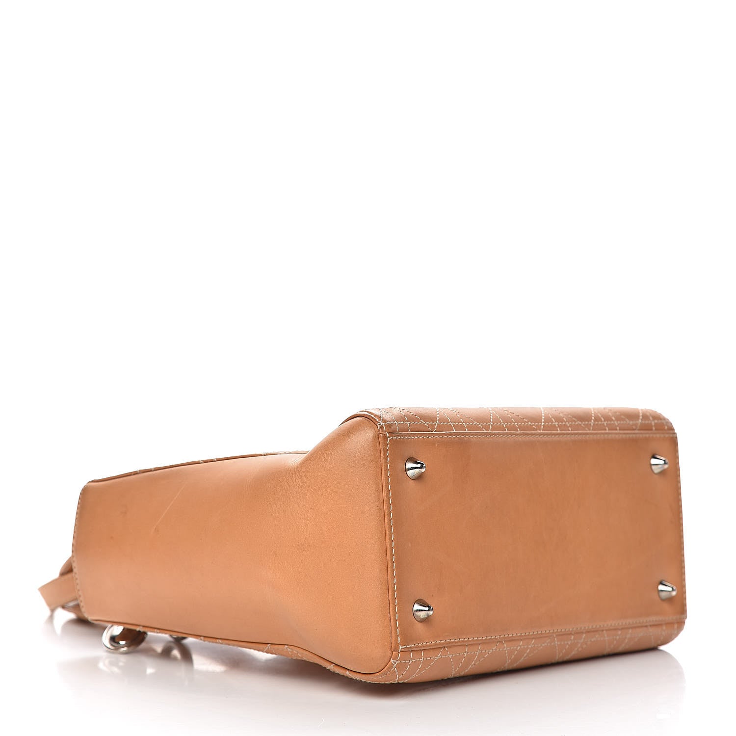 Christian Dior Calfskin Cannage Medium Lady Dior Camel 5 of 24